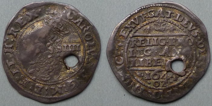 Charles I, Oxford, declaration groat 1644 Charles I, Oxford, declaration groat 1644
